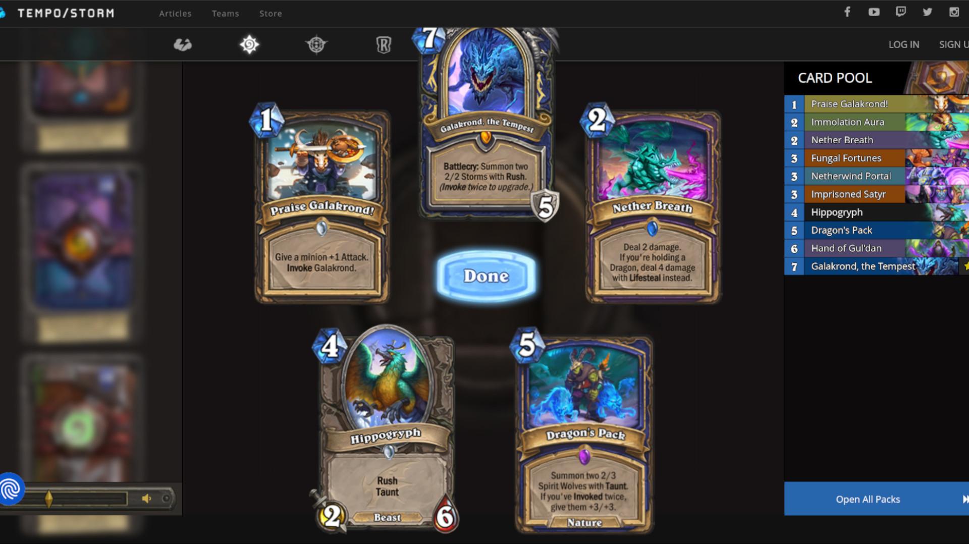 Screenshot of Deck Builder